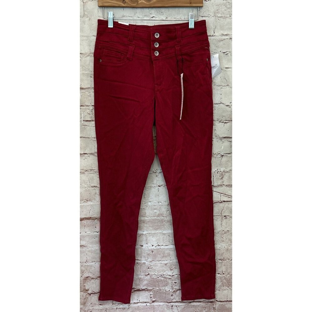 Rue 21 Womens Jeans High Waist Jegging Soft Obsession Red Wine Size 11/12  NEW